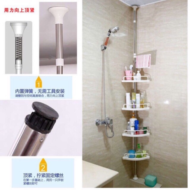 Kệ góc để đồ đa năng nhà tắm