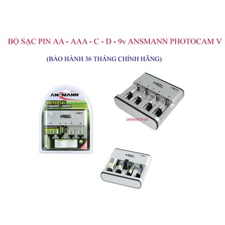 Bộ sạc pin AA - AAA - C - D - 9v ANSMANN PHOTOCAM V (B. Hành 36 tháng)