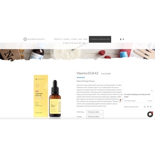 Vitamin D3K2 (MK7) của Nutrivitality từ Anh Quốc 30ml