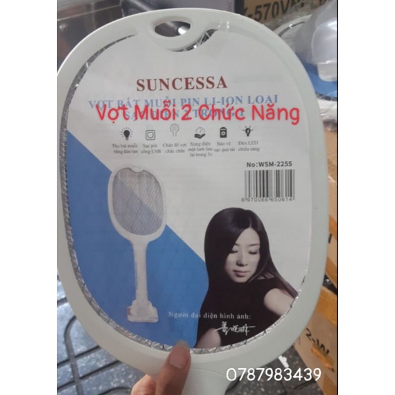 Vợt Muỗi Thông Minh Kiêm Đèn Bắt Muỗi SUNCESSA WSM-2255