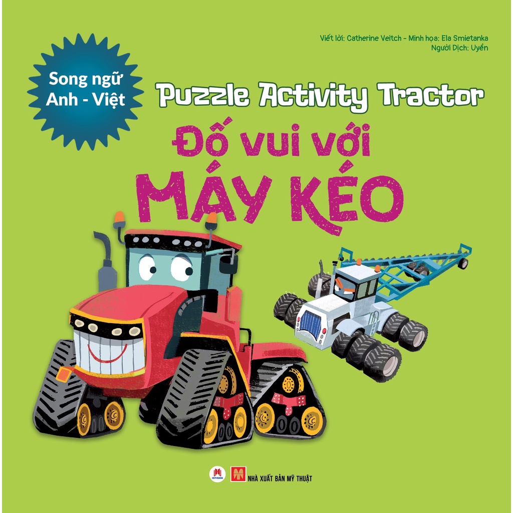 Sách - Puzzle Activity - Tractor : Đố vui với Máy kéo (Song ngữ Anh - Việt)
