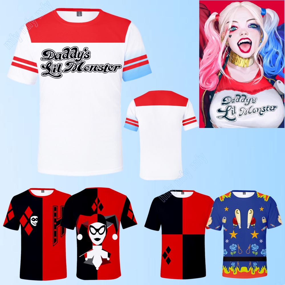 Áo Thun Tay Ngắn Cổ Tròn In Hình Birds of Prey Harley Quinn Adults and Kids Sizes