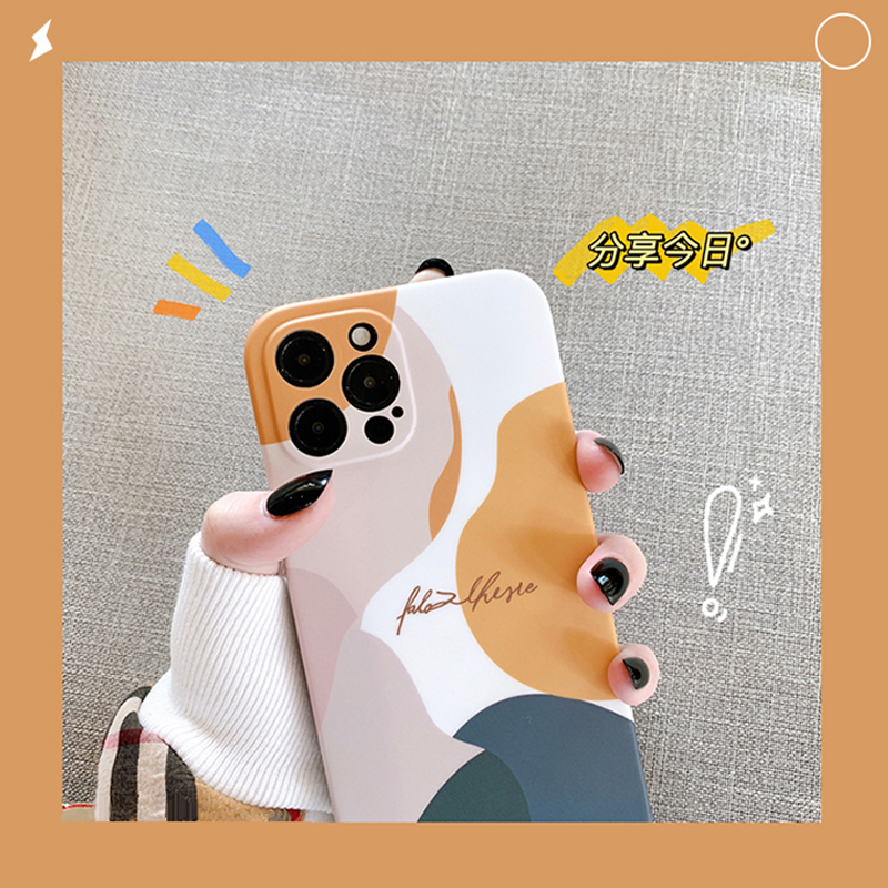 Ốp điện thoại dẻo họa tiết hình học cổ điển có khung bảo vệ camera cho IPHONE 12 11 PRO MAX X XS MAX XR 8 7 PLUS | BigBuy360 - bigbuy360.vn