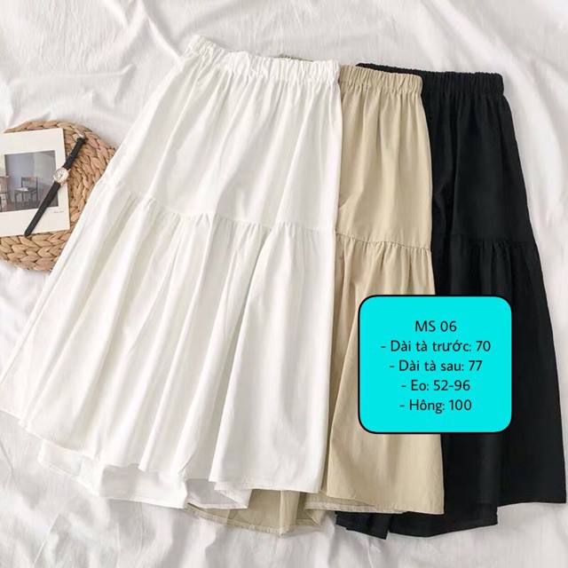 Chân váy Ulzzang phong cách Hàn Quốc dài qua gối. (Có ảnh thật) -Hàng nhập khẩu | BigBuy360 - bigbuy360.vn