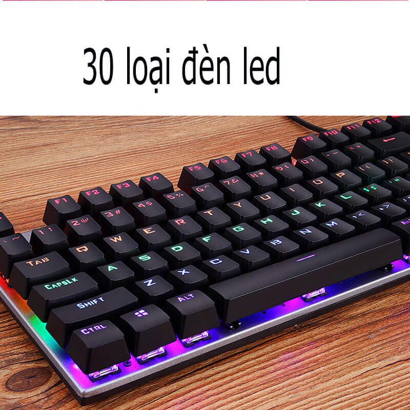Bàn phím cơ chơi game K20 chống bụi, đèn LED  30chế độ nhấp nháy, bảo hành 12 tháng
