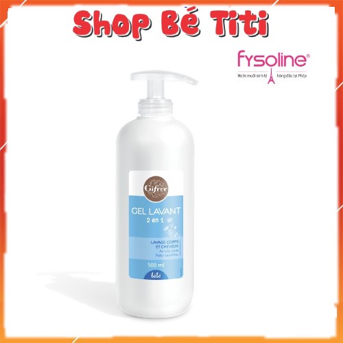Sữa tắm gội 2 trong 1 cho bé Gifrer 500ml, 200ml - Tinh chất Cúc Vạn Thọ Vitamin E Kháng khuẩn tăng cường độ ẩm