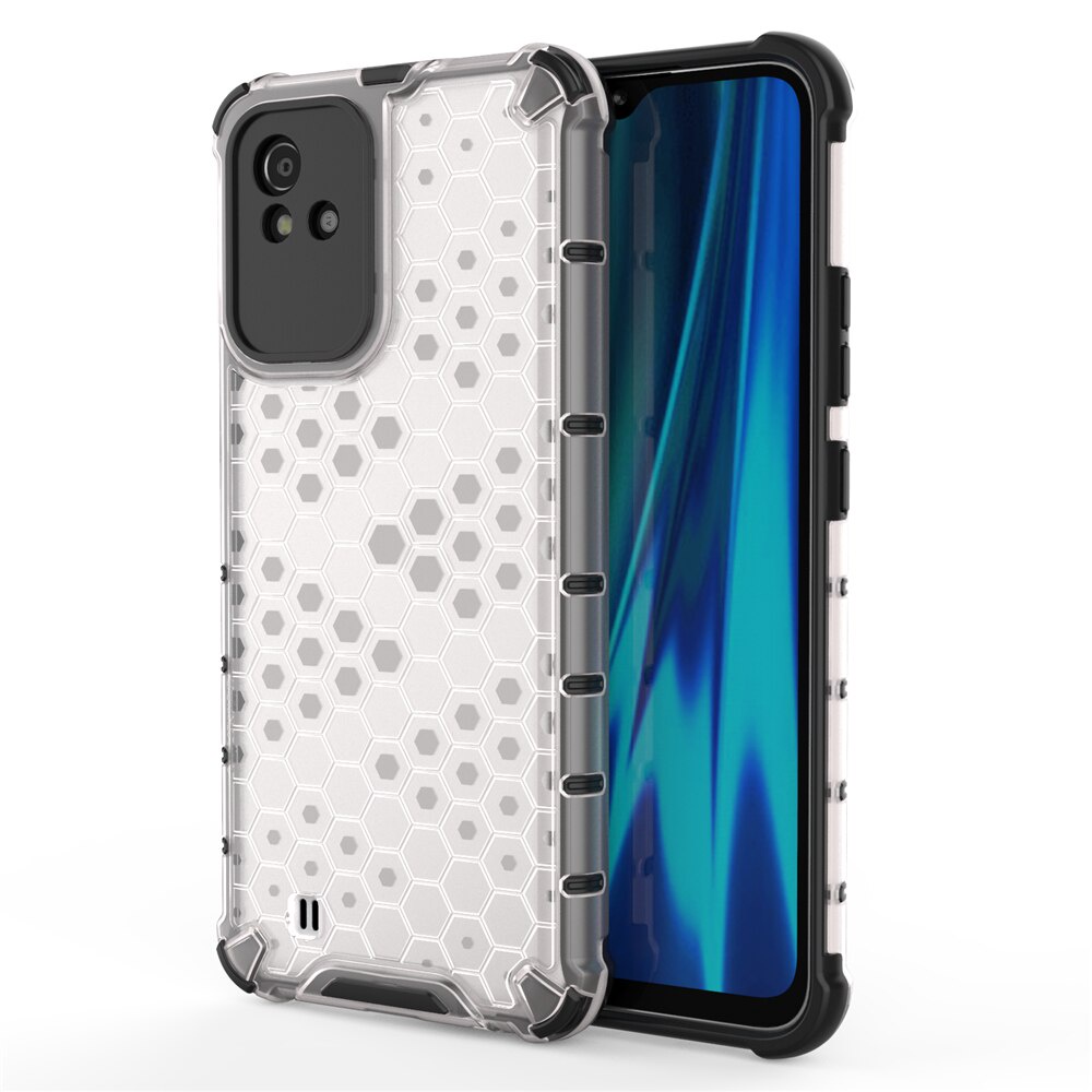 Ốp Điện Thoại Trong Suốt Chống Sốc Họa Tiết Tổ Ong 5 Màu Cho OPPO Realme C55 C35 C30 C25 C25s C21 C21Y C25Y C20