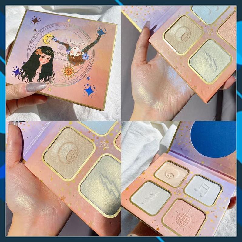 [ Hàng Nhập Khẩu ] Bảng Nhũ Bắt Sáng 4 Tông Màu Make Up Toàn Diện HerOrange | BigBuy360 - bigbuy360.vn