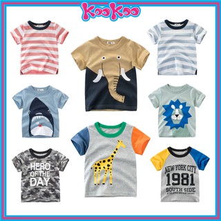 Áo Thun Trẻ Em , Áo Thun Bé Trai Vải Cotton Thấm mồ hôi Rất Mát Kèm Họa Tiết Đáng Yêu Nhiều Mẫu Và Size Cho Mẹ Lựa Chọn.