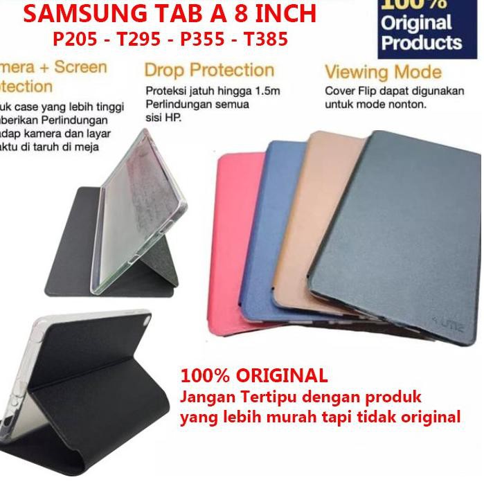 Bao Da Máy Tính Bảng Nắp Gập Không Có Ngăn Đựng Bút Cho Samsung Tab A 8 A8 Sm P205 P355 T295 T350 T385 Ốp