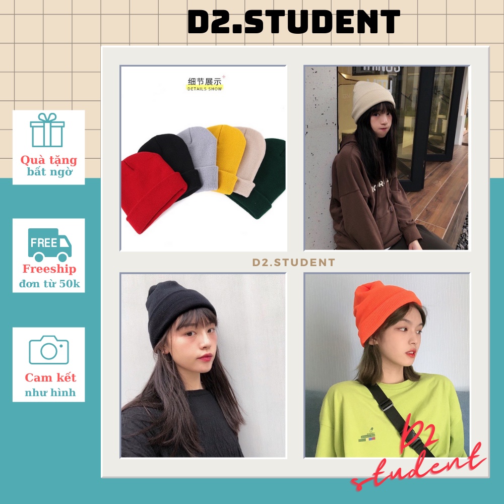 Mũ len Beanie unisex cho cả nam và nữ d2store phong cách