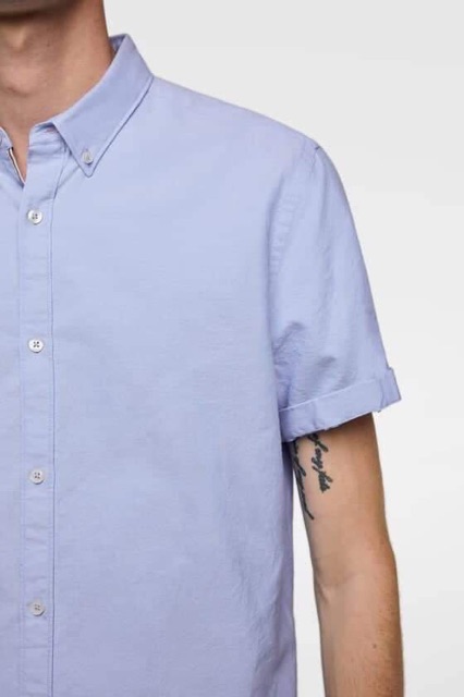 Áo sơ mi nam cộc tay vải đũi zara dư xịn | BigBuy360 - bigbuy360.vn