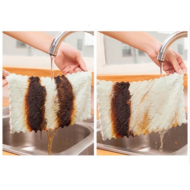 Sét 10 khăn 2 mặt siêu thấm hút