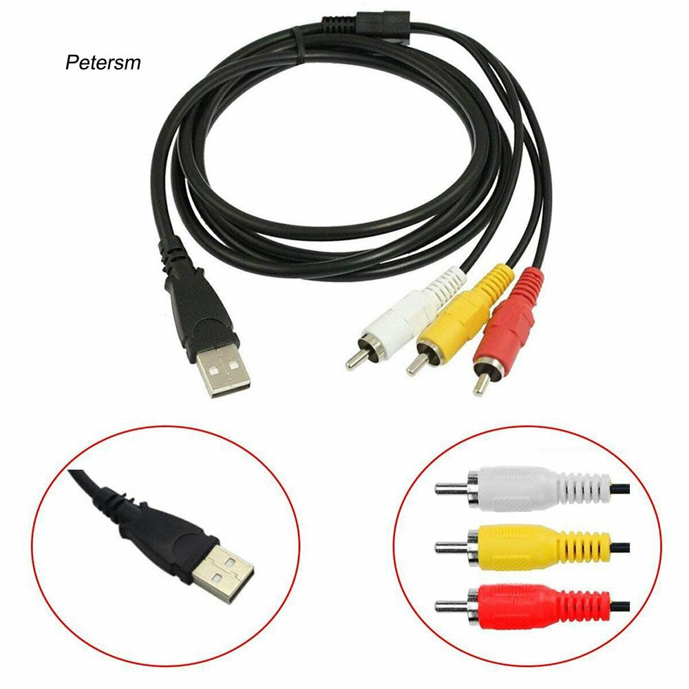 Dây cáp chuyển đổi âm thanh/video từ  đầu cắm RCA sang USB