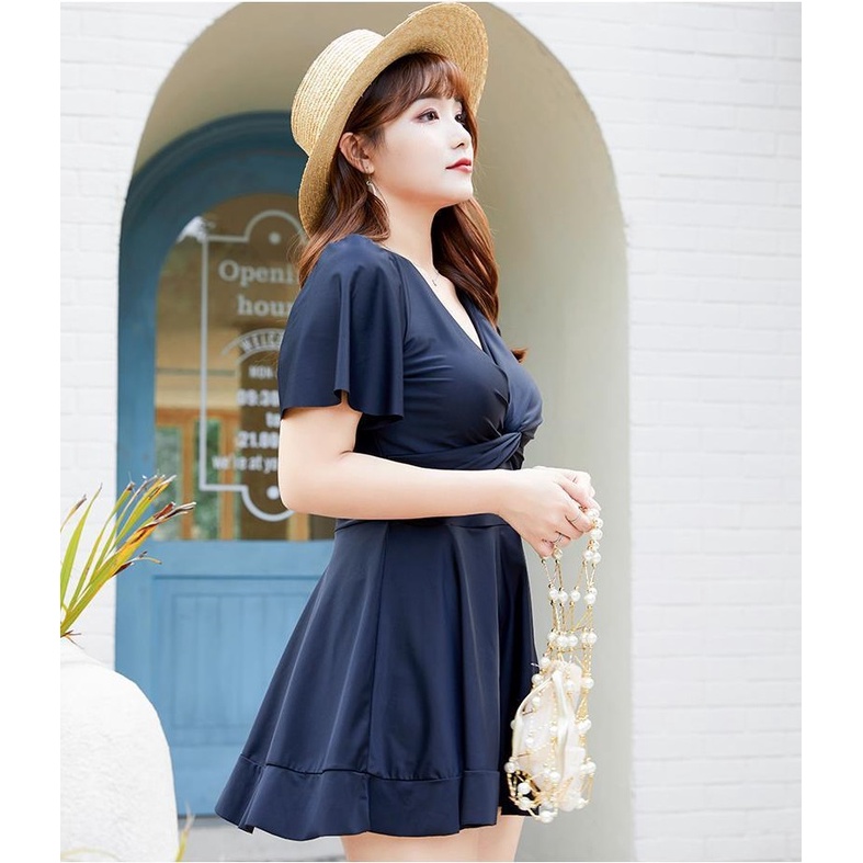 Bộ đồ bơi nữ áo tắm liền váy xinh kín đáo size lớn