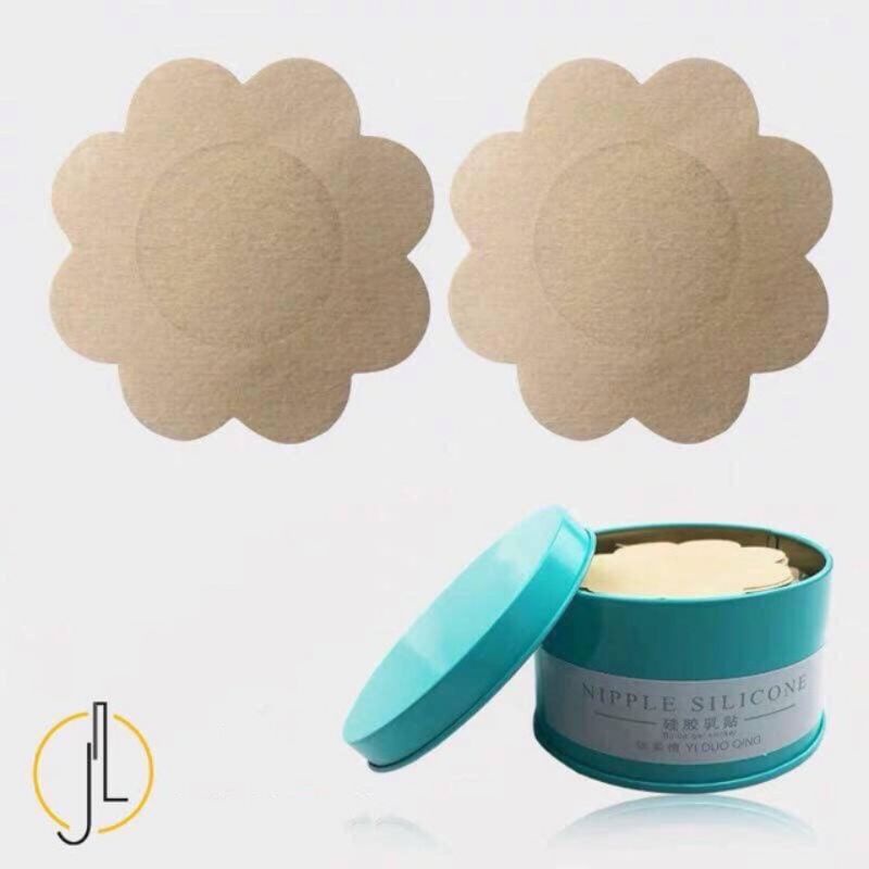 Miếng dán nhũ hoa dùng 1 lần, hình hoa mai, hộp 30 cặp/ hộp