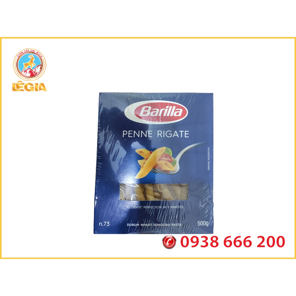 NUI ỐNG XÉO PENNE RIGATE BARILLA HỘP 500G