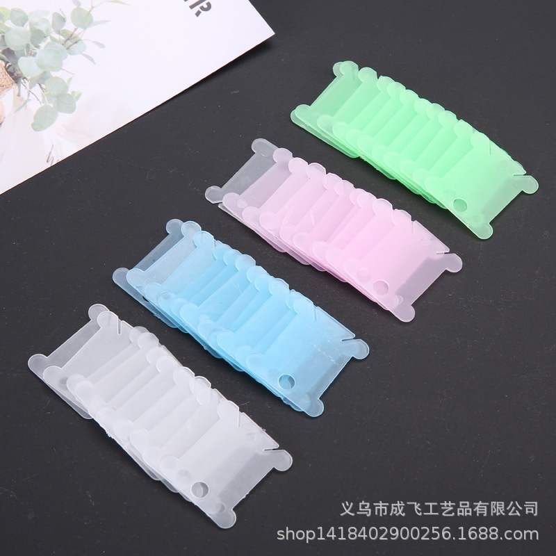 Bộ 10 Bảng Nhựa 5 Màu Hỗ Trợ Quấn Chỉ Thêu Chữ Thập