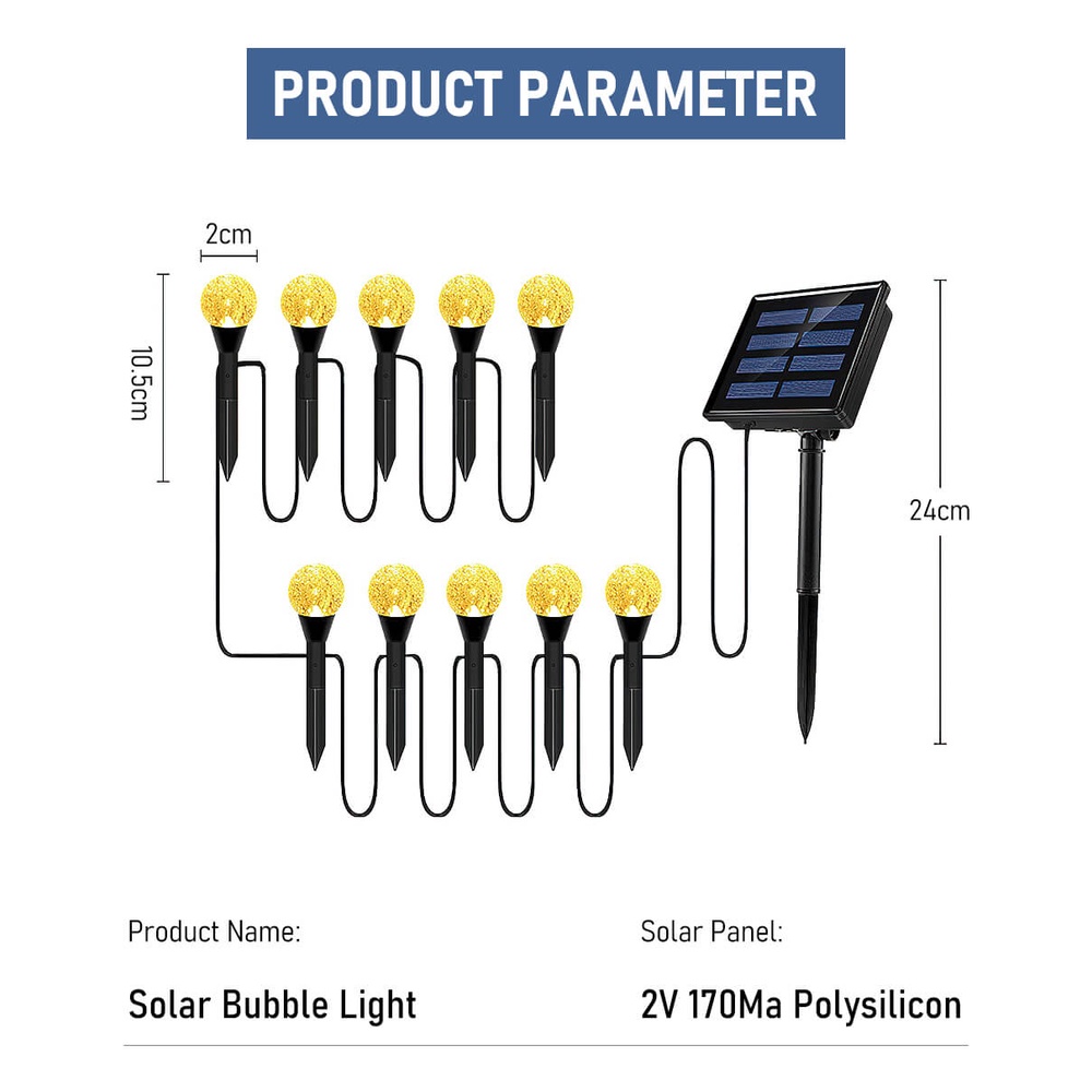 Đèn Trang Trí Sân Vườn Chống Nước Sử Dụng Năng Lượng Mặt Trời