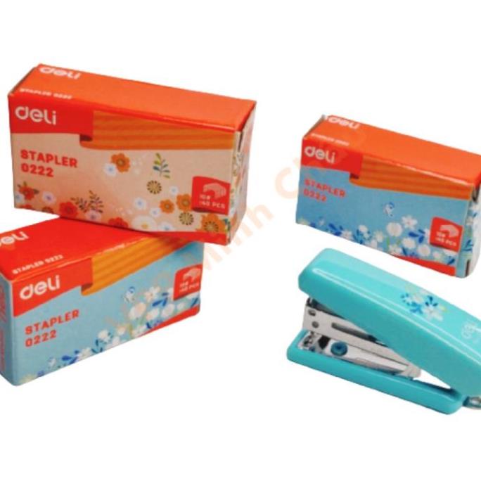 Dập Ghim Mini Deli E0222 Thiết Kế Nhỏ Gọn Dễ Sử Dụng Phù Hợp Khi Mang Theo