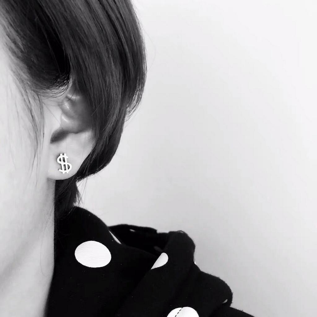 Khuyên Tai Hình Tờ Tiền Đô La Độc Đáo Cá Tính