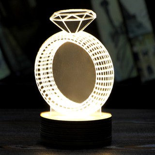 Đèn led 3d chiếc nhẫn