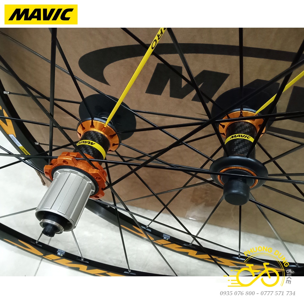 Bộ vành nhôm xe đạp road MAVIC COSMIC PRO 700Cx40mm (HUB CARBON) - CỐI NỔ TO