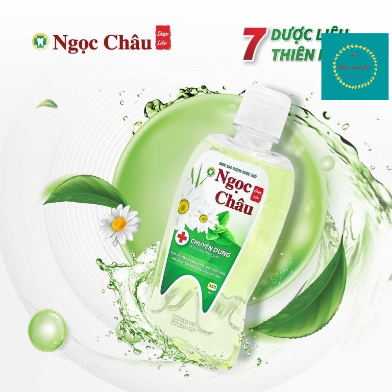 Nước súc miệng dược liệu Ngọc châu chăm sóc răng miệng chai 350ml
