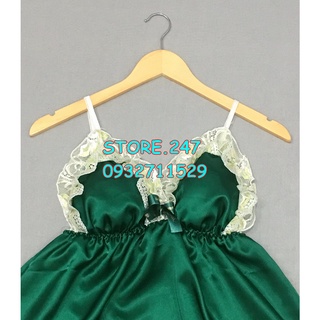 [SIZE 60KG - 85KG] BỘ PHI LỤA CÓ MÚT ÊM VIỀN REN GỢI CẢM MẶC NGỦ - Bigsize phi lụa ren