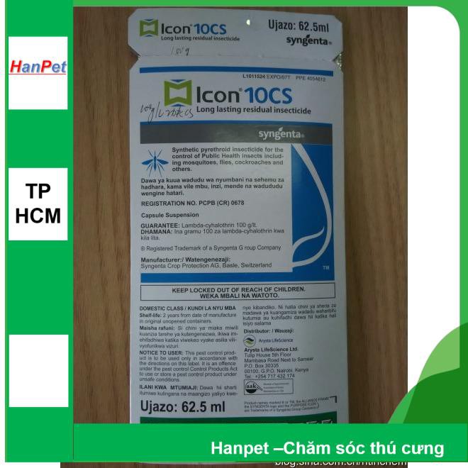 HCM-Thuốc trừ muỗi khách sạn ICON 10SC (gói 62,5ml) - Thuốc muỗi không mùi Syngenta Ltd (Vương quốc Bỉ)  437c-