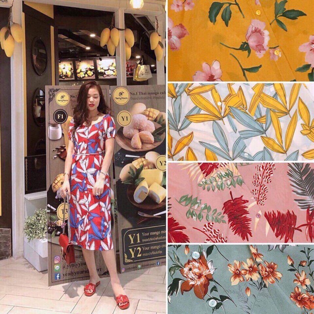 Váy hoa cách điệu