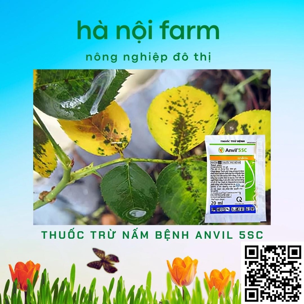 Thuốc trừ nấm bệnh hoa hồng Anvil 5SC chính hãng Syngenta -Ấn Độ. GÓI
