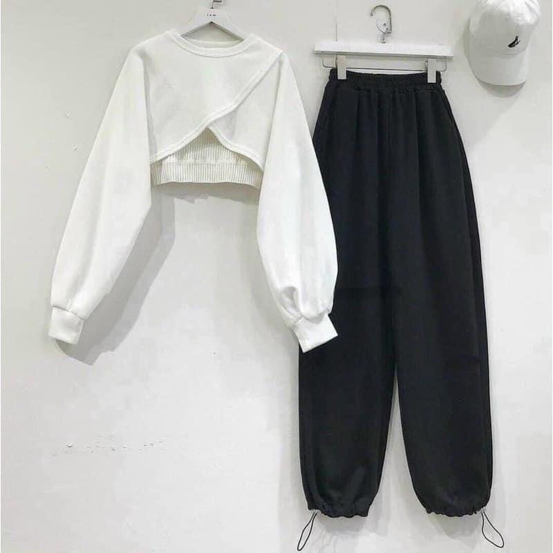 [Rẻ Vô Địch]Set 3 Món Quần Bom+ Áo Thun Croptop Kèm Áo Dây( Kèm video và ảnh thật)