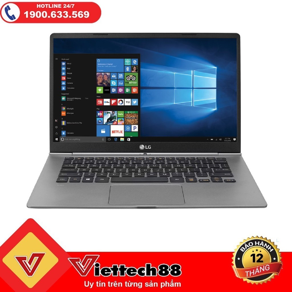 Laptop LG Gram 14 Z970 Core i5 7200U/ Ram 8Gb/ SSD 256Gb/ Màn 14” FHD | laptop cũ
