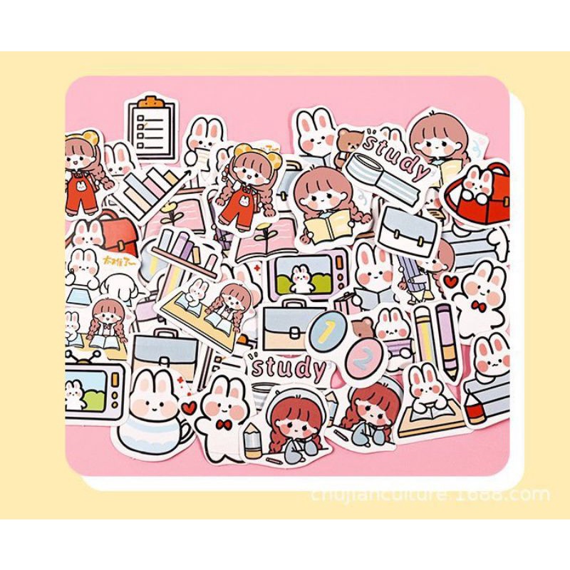 Hộp sticker 50 miếng cắt sẵn