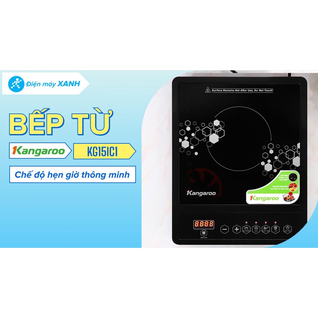 Bếp điện từ đơn Kangaroo KG15IC1 tặng kèm nổi lẩu inox, bảo hành 12 tháng