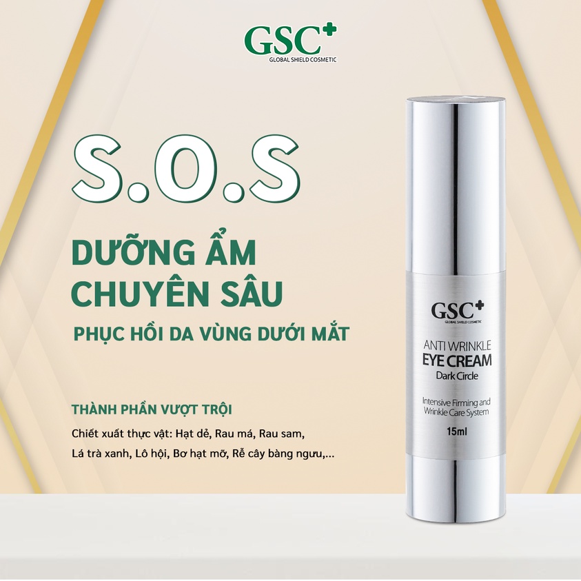 Kem trị thâm mắt GSC Anti Wrinkle Eye Cream 15ml giảm thâm mắt, bọng mắt, chống nhăn