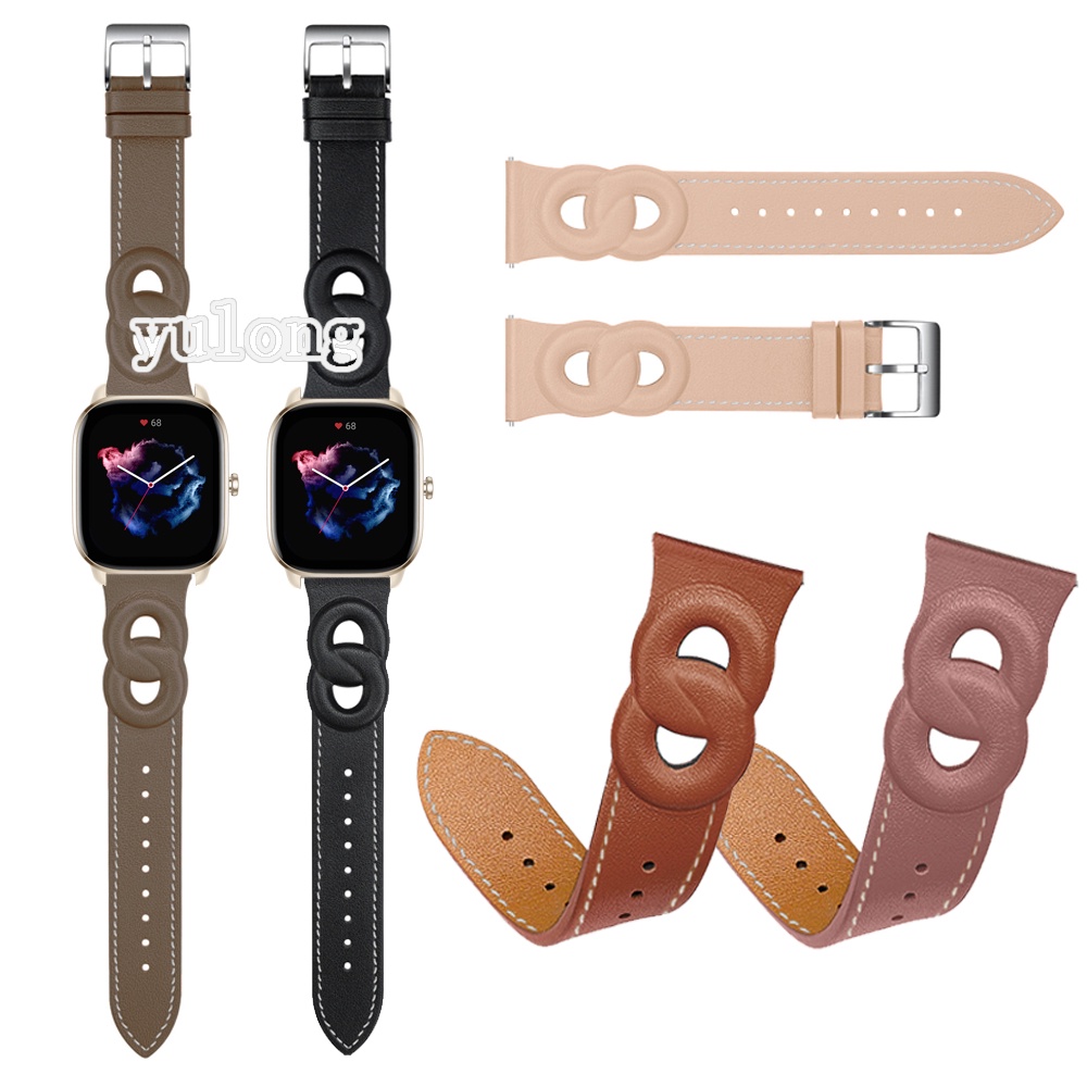 Dây Đeo Thay Thế Chất Liệu Da Cao Cấp Cho Huami Amazfit GTS 4 GTS4 mini
