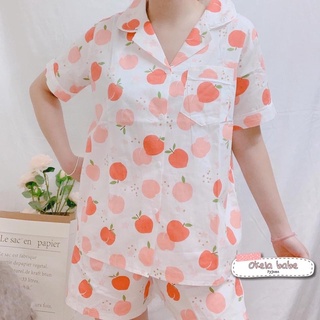 🍑🍑Bộ đồ ngủ chất đũi trái đào🍑🍑