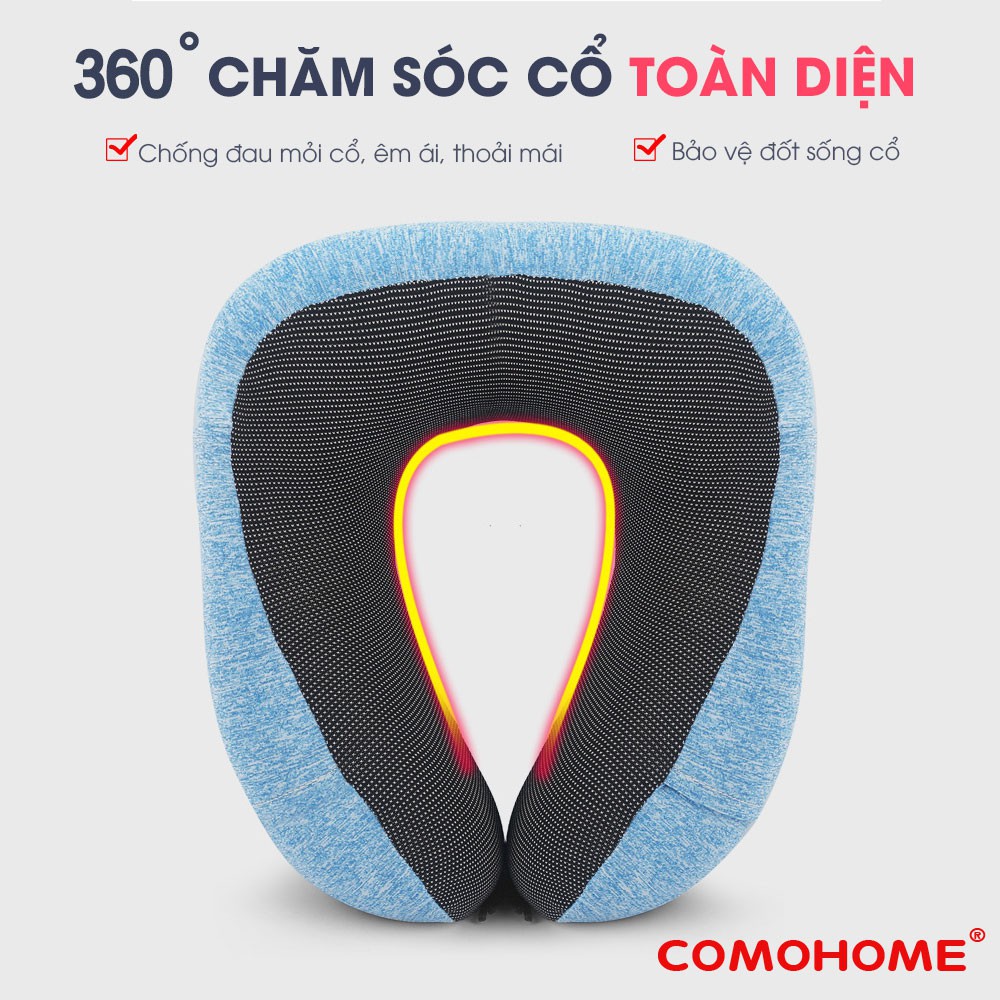 Gối chữ U kê cổ Văn phòng, Du lịch, Tựa đầu ô tô cao cấp Comohome Chất liệu Memory Foam hỗ trợ tốt cho cổ. Tặng túi đựng