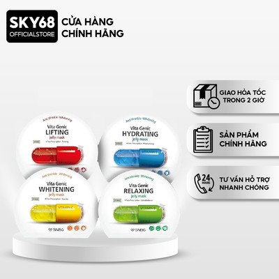[BẢN VIỆT] Combo Mix 10 Mặt nạ giấy BNBG Vita Genic Jelly Mask 30ml x10 (Lifting, Whitening, Relaxing, Hydrating)