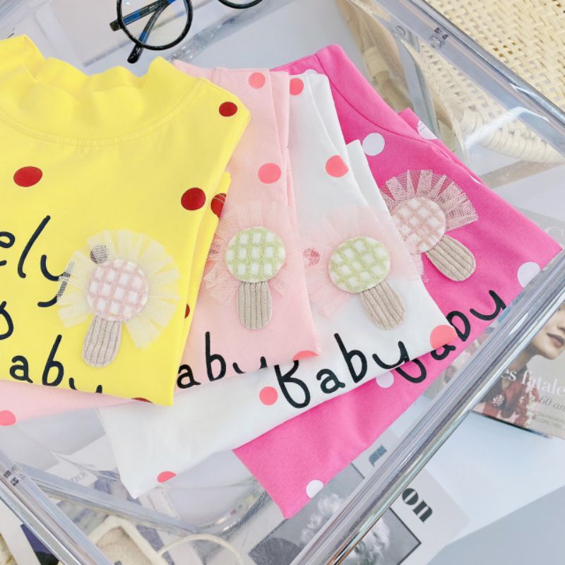 8-32kg Áo thu đông có cổ Bb Angel chấm bi cực xinh cho bé