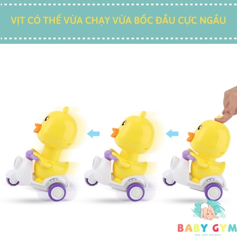 Đồ Chơi Vịt Con Đi Xe Máy Đáng Yêu, Ấn Là Chạy – Đồ Chơi Con Vịt Lái Xe Vespa Ngộ Nghĩnh