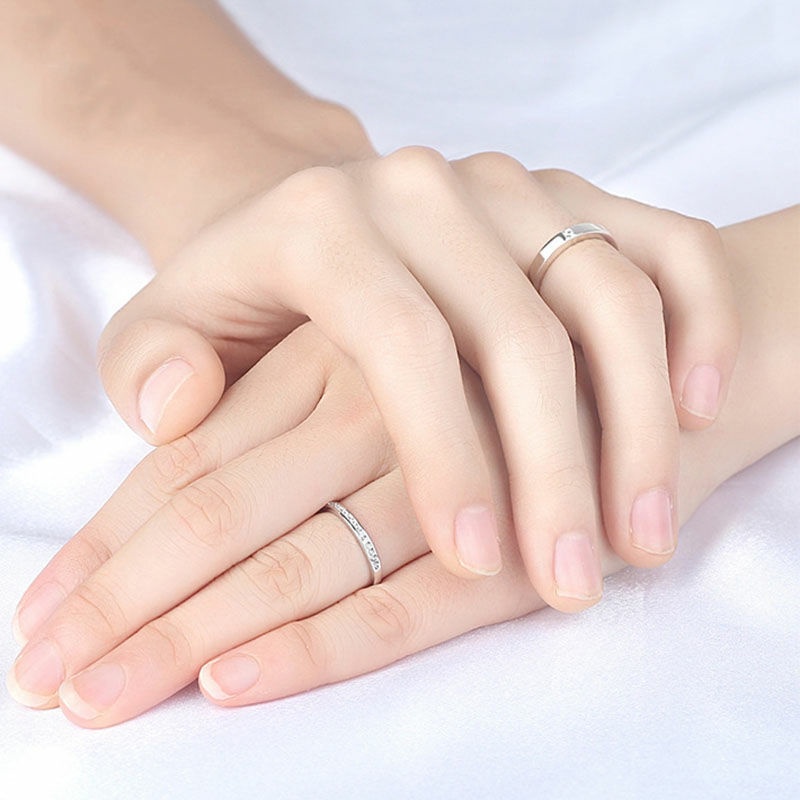 Nhẫn Cặp Đôi Có Thể Điều Chỉnh Kích Cỡ Phong Cách Thời Trang Hàn