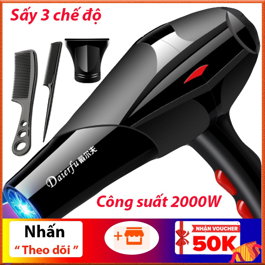 Máy sấy tóc du lịch công suất 2000W, 2 chế độ không lo tóc hư tổn. Đổi trả miễn phí trong vòng 7 ngày