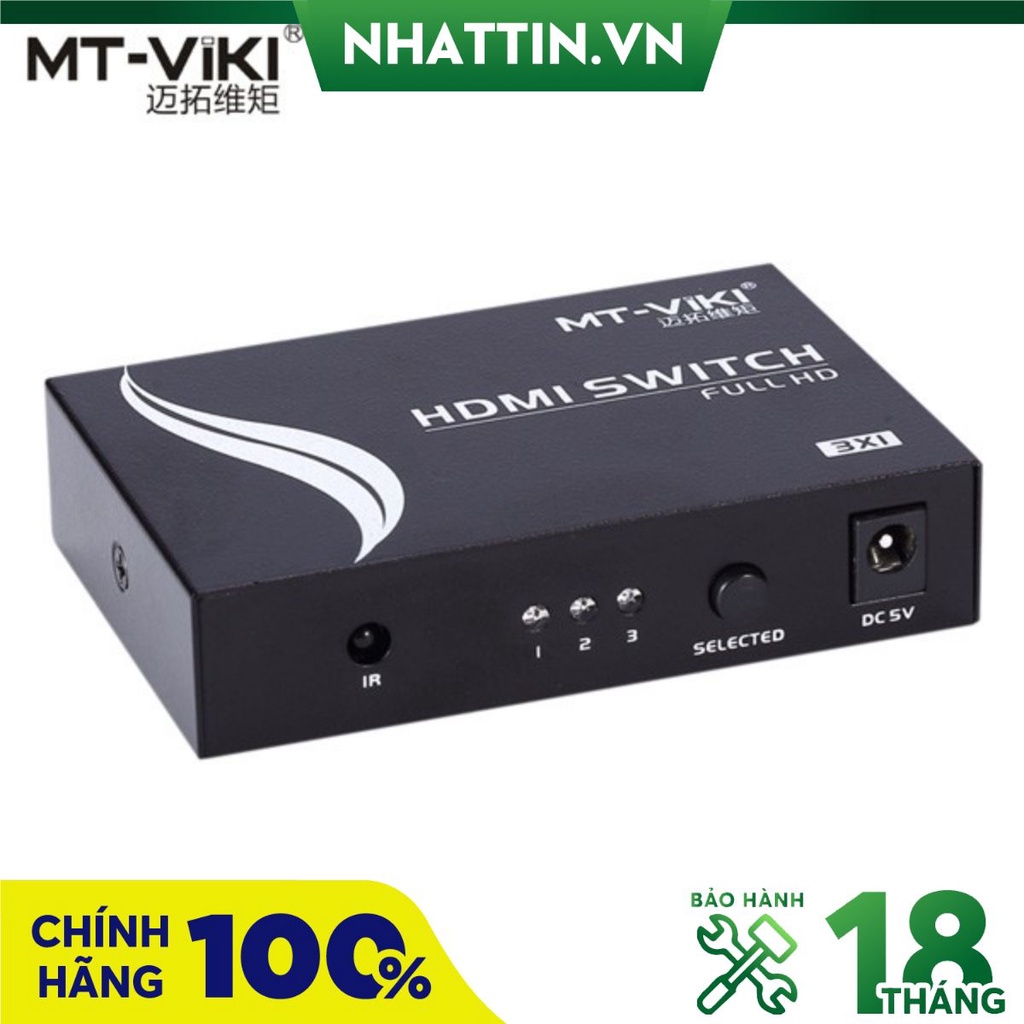 Bộ chuyển tín hiệu HDMI vào 3 ra 1 MT-SW301-MH có điều khiển MT-VIKI chính hãng