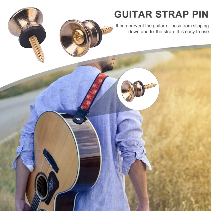 Bộ Nút Khóa Dây Đeo Đàn Guitar mm
