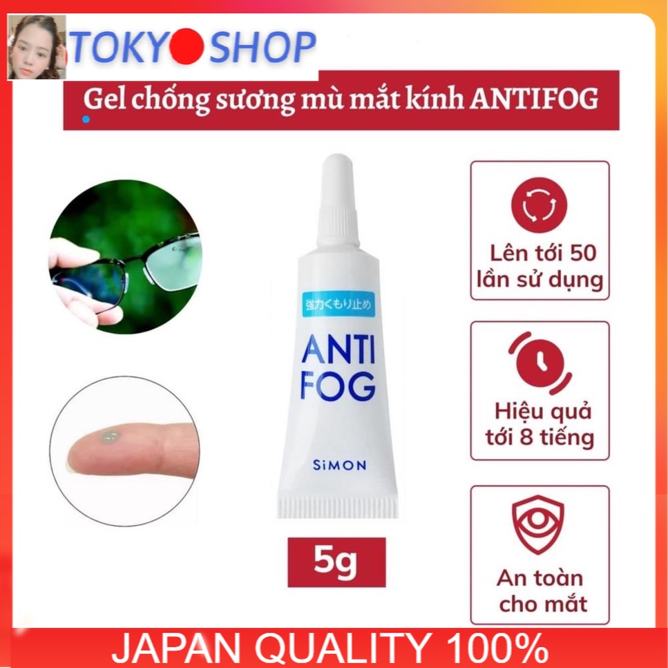 [HÀNG NHẬT] Gel lau kính chống bám hơi nước ANTI FOG chống sương mù chống mờ mắt kính cận kính mát kính râm