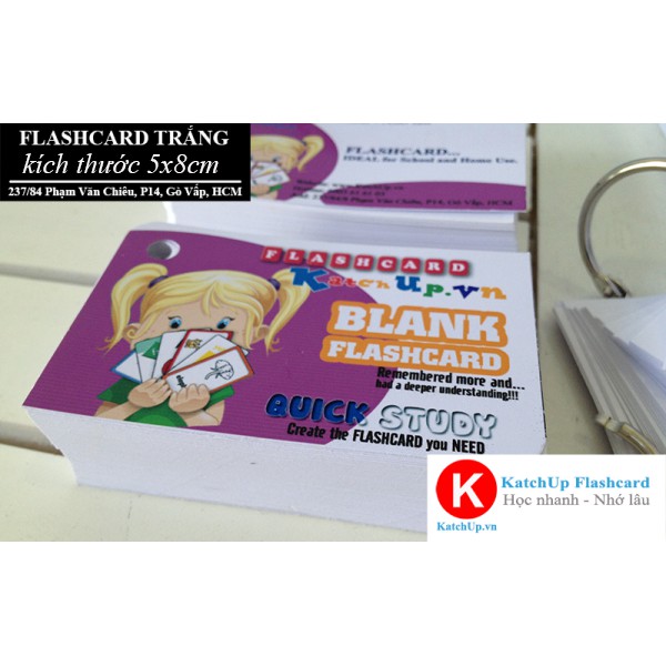 Flashcard Trắng 5×8