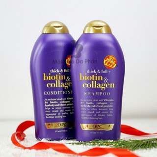 🌺🌹 Bộ dầu gội và xả OGX THICK & FULL + BIOTIN & COLLAGEN 577ml x 2🌼🌸
